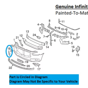 Painted 2016-2020 Infiniti QX60 Front Tow Hook Cover | Genuine OEM