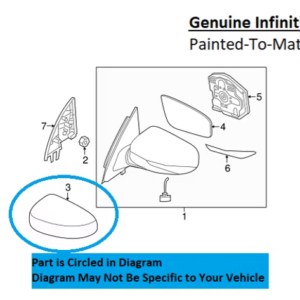Painted 2016-2020 Infiniti QX60 Side Mirror Cover | Genuine OEM