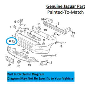 Painted 2016-2020 Jaguar XF Front Tow Hook Cover | Genuine OEM
