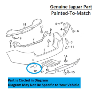 Painted 2016-2020 Jaguar XF Rear Tow Hook Cover | Genuine OEM