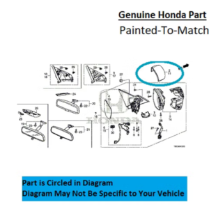 Painted 2016-2021 Honda Civic Exterior Side Mirror Cover | Genuine OEM