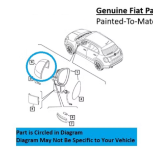 Painted 2016-2022 Fiat 500X Side Mirror Cover | Genuine OEM