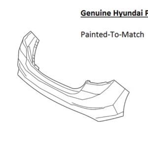 Painted 2017-2018 Hyundai Elantra Rear Bumper Cover | Genuine OEM