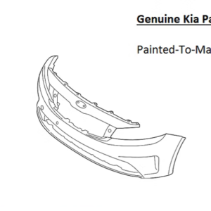 Painted 2017-2018 Kia Forte Front Bumper Cover | Genuine OEM