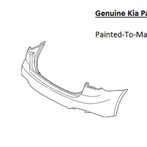 Painted 2017-2018 Kia Forte Sedan Rear Bumper Cover | Genuine OEM
