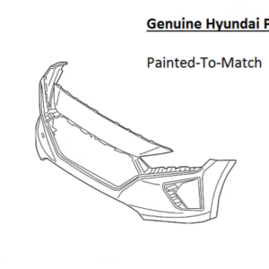Painted 2017-2019 Hyundai Ioniq Front Bumper Cover | Genuine OEM