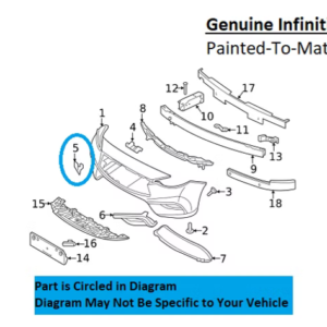 Painted 2017-2019 Infiniti QX30 Front Tow Hook Cover | Genuine OEM