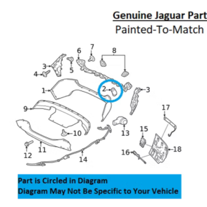 Painted 2017-2019 Jaguar XE Rear Tow Hook Cover | Genuine OEM