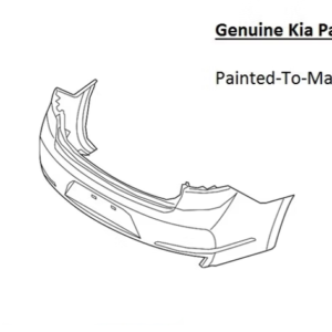 Painted 2017-2019 Kia Cadenza Rear Bumper | Genuine OEM