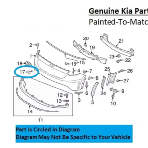 Painted 2017-2019 Kia Niro Front Tow Hook Cover | Genuine OEM