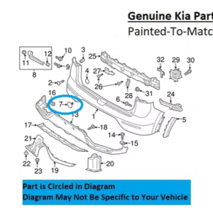 Painted 2017-2019 Kia Niro Rear Tow Hook Cover | Genuine OEM