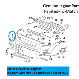 Painted 2017-2020 Jaguar F-Pace Front Tow Hook Cover | Genuine OEM