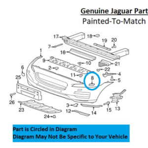 Painted 2017-2020 Jaguar F-Pace Headlamp Washer Cover | Genuine OEM