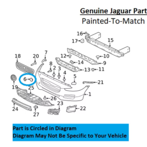 Painted 2017-2020 Jaguar XE Front Tow Hook Cover | Genuine OEM
