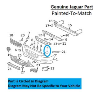 Painted 2017-2020 Jaguar XE Headlamp Washer Cover | Genuine OEM