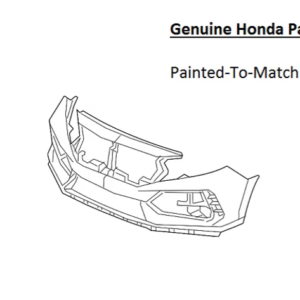 Painted 2016-2018 Honda Civic Front Bumper Cover | Genuine OEM