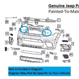 Painted 2017-2021 Jeep Grand Cherokee Headlamp Washer Cover | Genuine OEM
