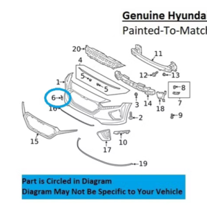 Painted 2017-2022 Hyundai Ioniq Front Tow Hook Cover | Genuine OEM