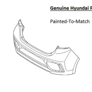 Painted 2017-2022 Hyundai Ioniq Rear Bumper Cover | Genuine OEM