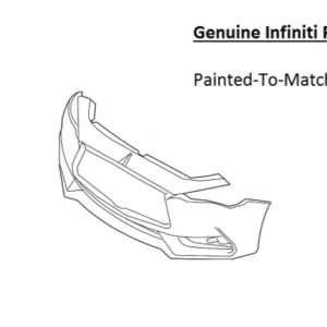 Painted 2017-2022 Infiniti Q60 Front Bumper Cover | Genuine OEM
