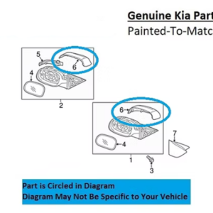 Painted 2017-2022 Kia Niro Niro EV Side Mirror Cover | Genuine OEM