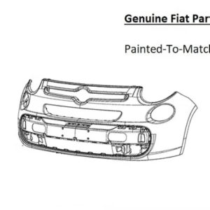 Painted 2018-2019 Fiat 500L Front Bumper | Genuine OEM