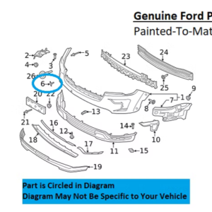 Painted 2018-2019 Ford Explorer Front Tow Hook Cover | Genuine OEM
