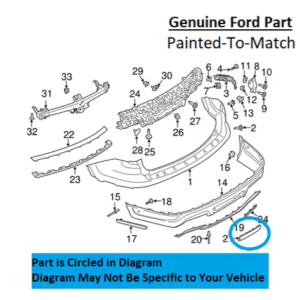 Painted 2018-2019 Ford Explorer Rear Hitch Cover | Genuine OEM
