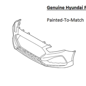 Painted 2018-2019 Hyundai Sonata Front Bumper Cover | Genuine OEM