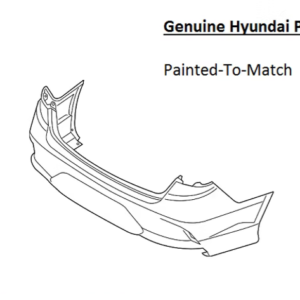 Painted 2018-2019 Hyundai Sonata Rear Bumper Cover | Genuine OEM