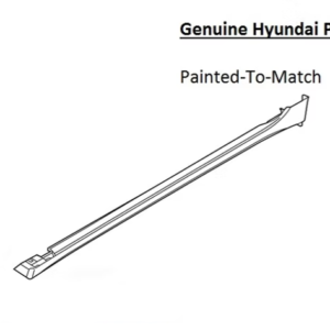 Painted 2018-2019 Hyundai Sonata Side Skirt Rocker Molding | Genuine OEM