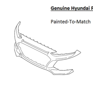 Painted 2018-2021 Hyundai Kona Front Bumper Cover | Genuine OEM