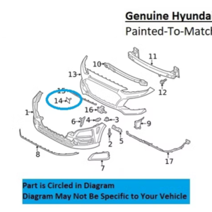 Painted 2018-2021 Hyundai Kona Front Tow Hook Cover | Genuine OEM