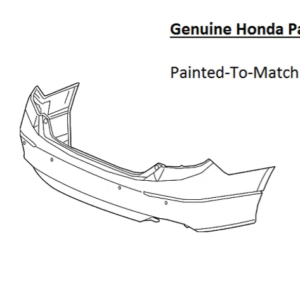 Painted 2018-2022 Honda Accord Rear Bumper Cover | Genuine OEM