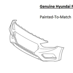 Painted 2018-2022 Hyundai Accent Front Bumper | Genuine OEM