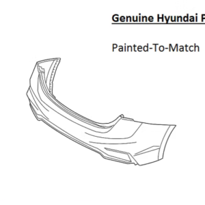 Painted 2018-2022 Hyundai Accent Rear Bumper Cover | Genuine OEM