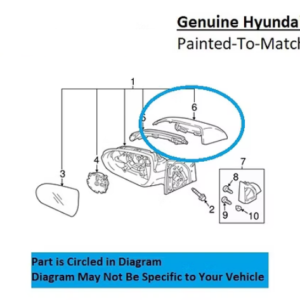 Painted 2018-2022 Hyundai Accent Side Mirror Cover | Genuine OEM