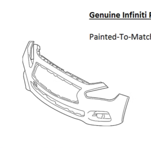 Painted 2018-2022 Infiniti Q50 Front Bumper Cover | Genuine OEM