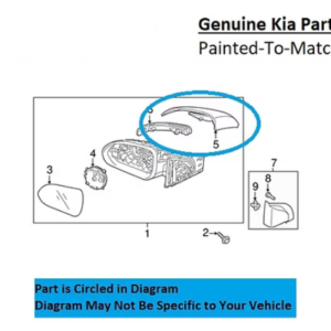 Painted 2018-2023 Kia Rio Side Mirror Cover | Genuine OEM