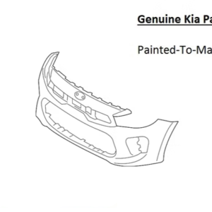 Painted 2015-2017 Kia Rio Front Bumper Cover | Genuine OEM