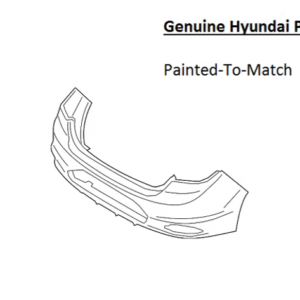 Painted 2019-2020 Hyundai Elantra Rear Bumper Cover | Genuine OEM