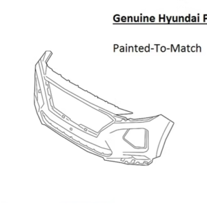 Painted 2019-2020 Hyundai Santa Fe Front Bumper | Genuine OEM