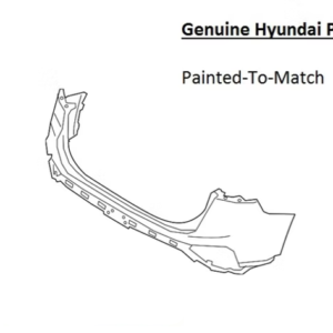 Painted 2019-2020 Hyundai Santa Fe Upper Rear Bumper | Genuine OEM