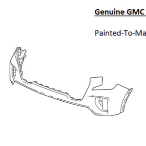 Painted 2019-2021 GMC Sierra 1500 Upper Front Bumper Cover | Genuine OEM