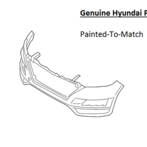 Painted 2019-2021 Hyundai Tucson Front Bumper Cover | Genuine OEM