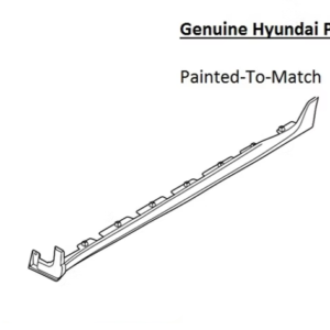 Painted 2019-2021 Hyundai Veloster Side Skirt Rocker Molding | Genuine OEM
