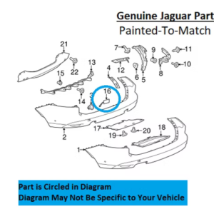 Painted 2019-2021 Jaguar F-Pace SRV Rear Tow Hook Cover | Genuine OEM