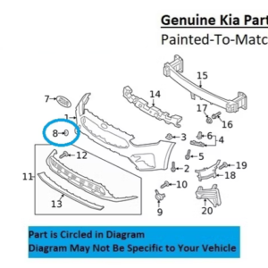 Painted 2019-2021 Kia Forte Front Tow Hook Cover | Genuine OEM