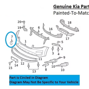 Painted 2019-2021 Kia Sedona Front Tow Hook Cover | Genuine OEM