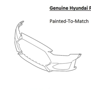Painted 2019-2022 Hyundai Veloster N Front Bumper | Genuine OEM